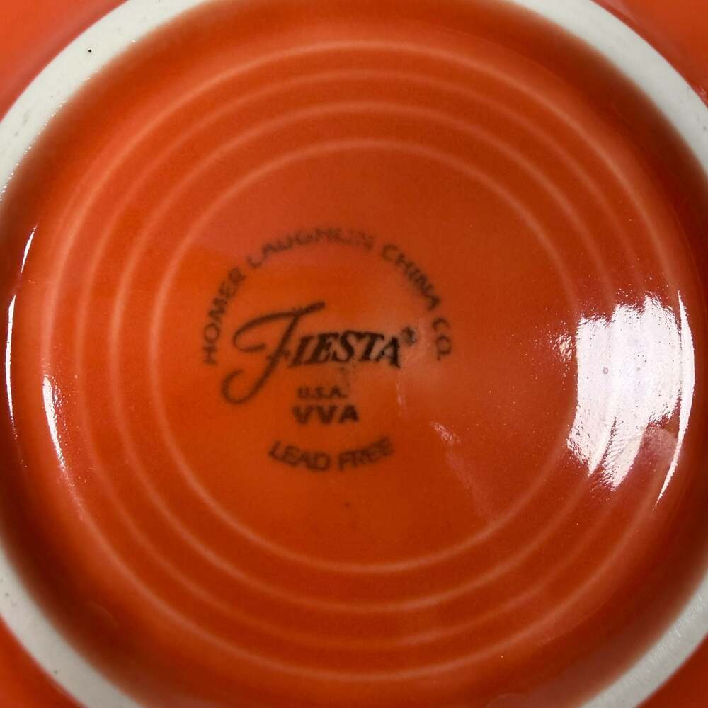 Fiesta Tangerine Orange 6" Saucers Set of 4 - Picture 4 of 5